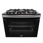 Fogão De Embutir 5 Bocas Preto Com Mesa De Vidro Dako Diploma