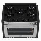 Fogao De Embutir 5 Bocas Venax Gaudi Platinum Vitreo Inox Gas