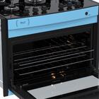 Fogao De Embutir 5 Bocas Venax Gaudi Prisma Vitreo Bl Azul Ga