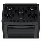 Fogao De Embutir 5 Bocas Venax Gaudi Prisma Vitreo Bl Grafite