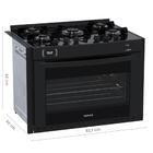 Fogao De Embutir 5 Bocas Venax Gaudi Prisma Vitreo Bl Preto G