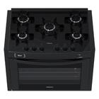 Fogao De Embutir 5 Bocas Venax Gaudi Prisma Vitreo Bl Preto G