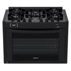 Fogao De Embutir 5 Bocas Venax Gaudi Prisma Vitreo Bl Preto G