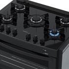 Fogao De Embutir 5 Bocas Venax Gaudi Prisma Vitreo Bl Preto G