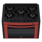 Fogao De Embutir 5 Bocas Venax Gaudi Prisma Vitreo Bl Vermelh