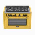 Fogao De Embutir 5 Bocas Venax Temis Amarelo Gas Glp