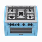 Fogao De Embutir 5 Bocas Venax Temis Azul Gas Glp