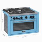 Fogao De Embutir 5 Bocas Venax Temis Azul Gas Glp