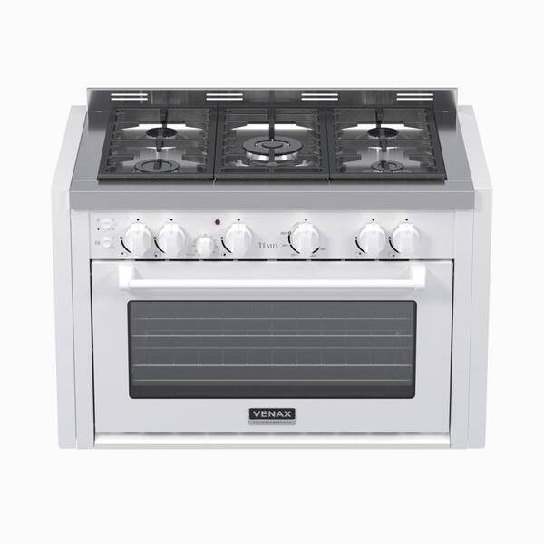 Fogao De Embutir 5 Bocas Venax Temis Branco Gas Glp