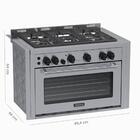 Fogão De Embutir 5 Bocas Venax Temis Inox Gas Glp 127v