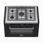 Fogao De Embutir 5 Bocas Venax Temis Preto Fosco Gas Glp