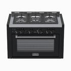 Fogao De Embutir 5 Bocas Venax Temis Preto Fosco Gas Glp