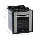 Fogão De Embutir À Gás 4 Bocas Gaudi Prisma Vitreo Bl Venax B