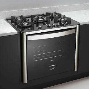 Fogão 5 Bocas de Embutir Fischer Gran Cheff Tripla Chama Preto Mesa em Vidro - 220v - 28550-65541