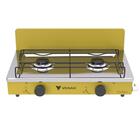 Fogao De Mesa 2 Bocas Venax Flamalar Vetro Amarelo Gas Glp