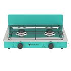 Fogao De Mesa 2 Bocas Venax Flamalar Vetro Verde Gas Glp