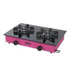Fogao De Mesa 2 Bocas Venax Flamalar Vitreo Pink Gas Glp