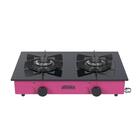 Fogao De Mesa 2 Bocas Venax Flamalar Vitreo Pink Gas Glp