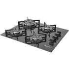 Fogão De Mesa Cooktop 4 Bocas Vidro Preto À Gás Suggar Fg4304