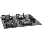 Fogão De Mesa Cooktop 4 Bocas Vidro Preto À Gás Suggar Fg4304