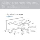 Fogão De Mesa Cooktop 5 Bocas Vidro Preto À Gás Suggar Bivolt