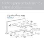 Fogão De Mesa Cooktop 5 Bocas Vidro Preto À Gás Suggar Fg5305