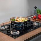 Fogão De Mesa Cooktop 5 Bocas Vidro Preto À Gás Suggar Fg5305