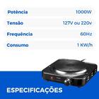 Fogão De Mesa Elétrico Elgin Portátil Com Placa De Aqueciment