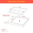 Fogão de Mesa Fogatti 2 Bocas V200 Preto Flange Esmaltado Biv