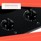 Fogão de Mesa Fogatti 2 Bocas V200 Preto Flange Esmaltado Biv