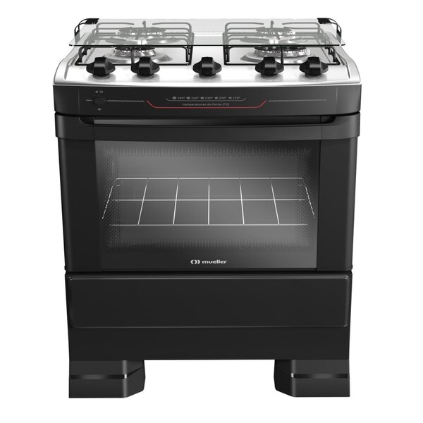 Fogão De Piso 4 Bocas Com Acendimento Automático Mfi4bf Preto