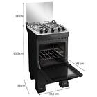 Fogão De Piso 4 Bocas Com Acendimento Automático Mfi4bf Preto