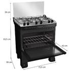 Fogão De Piso 5 Bocas Acendimento Automático Mfi5bf Preto