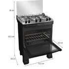 Fogão De Piso 5 Bocas Acendimento Automático Mfi5bf Preto