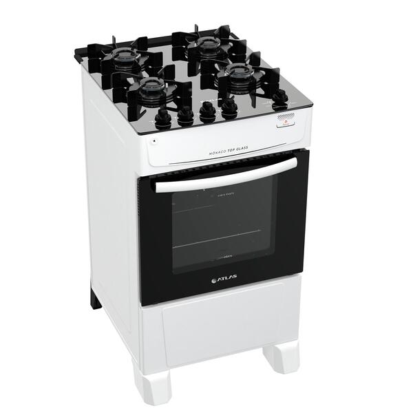 Fogão De Piso Atlas 4 Bocas Monaco Acendimento Automático Top