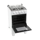 Fogão De Piso Atlas Mônaco Glass 4 Bocas Acendimento Automáti