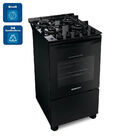 Fogão De Piso Brastemp 4 Bocas Com Mesa De Vidro E Dupla Cham