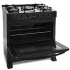 Fogão De Piso Cook Mesa De Vidro Botões Front Control 5 Queim