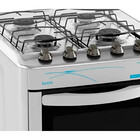 Fogão De Piso Esmaltec 4 Bocas Ágata, Mesa De Inox, Branco, B