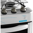 Fogão De Piso Esmaltec 4 Bocas Ágata, Mesa De Inox, Branco, B