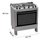 Fogão De Piso Esmaltec 5 Bocas Agata Inox – Bivolt