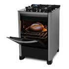 Fogao De Piso Fischer 4q Grand Cheff Gas Silver Bivolt