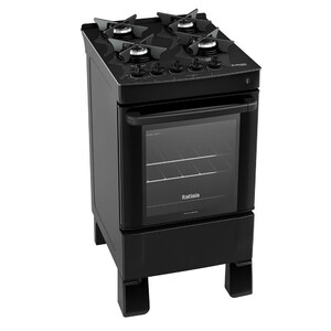 Fogão 4 Bocas Itatiaia Itaglass Preto Mesa em Vidro - Bivolt - 3700000122