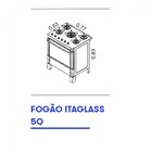 Fogão De Piso Itatiaia 5 Bocas Tripla Chama Itaglass