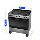 Fogão De Piso Itatiaia Essencial 5 Bocas Mesa De Vidro Inox –