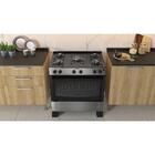 Fogão De Piso Itatiaia Essencial 5 Bocas Mesa De Vidro Inox –