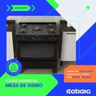 Fogão De Piso Itatiaia Essencial 5 Bocas Mesa De Vidro Preto