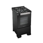 Fogão De Piso Mueller 4 Bocas Decorato Vetro Preto – Bivolt