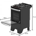 Fogão De Piso Mueller 4 Bocas Piacere Vetro