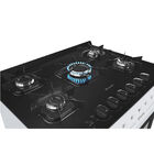 Fogão De Piso Mueller 5 Bocas Mesa De Vidro Branco Mfv5bb - B